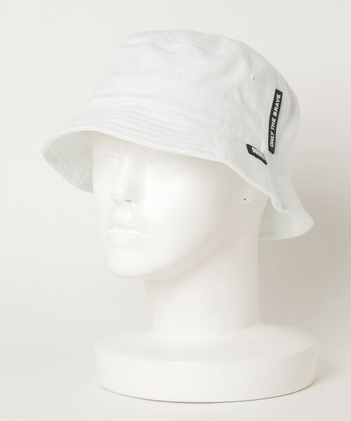 DIESEL(ディーゼル)の「メンズ キャップ バケットハット ロゴラベル コットン(キャップ・メンズ・ホワイト/ブラック・02)」の8枚目の写真