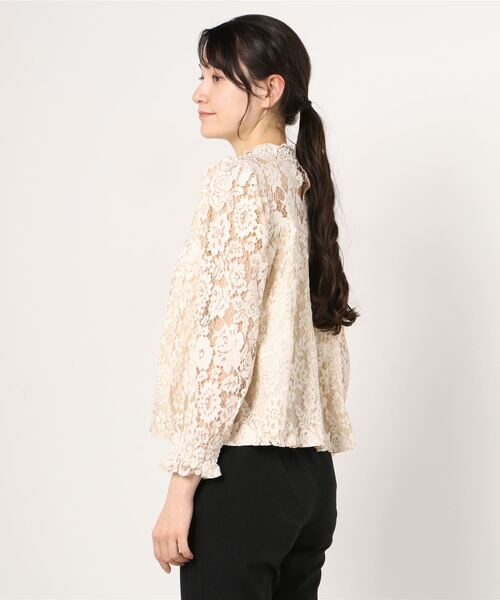 Per sist ence(パーシエンス)の「Per sist ence/パーシエンス レースプルオーバー(シャツ/ブラウス・レディース・アイボリー/オフホワイト/ブラック・FREE)」の4枚目の写真