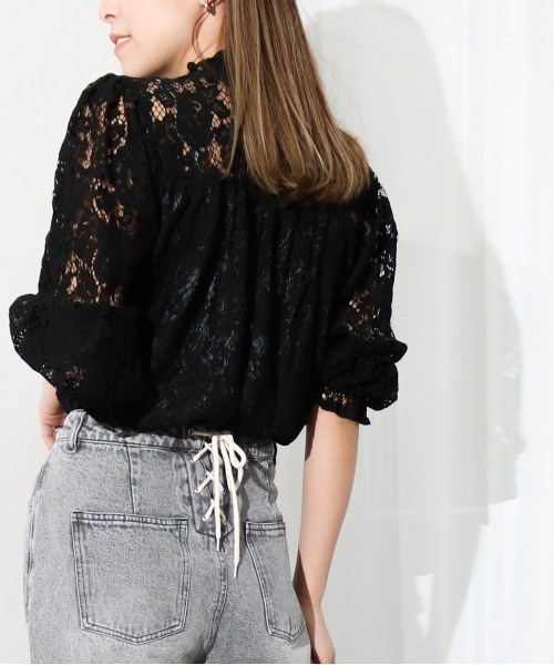 Per sist ence(パーシエンス)の「Per sist ence/パーシエンス レースプルオーバー(シャツ/ブラウス・レディース・アイボリー/オフホワイト/ブラック・FREE)」の3枚目の写真