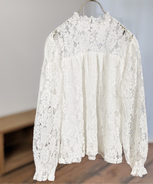 Per sist ence(パーシエンス)の「Per sist ence/パーシエンス レースプルオーバー(シャツ/ブラウス・レディース・アイボリー/オフホワイト/ブラック・FREE)」の11枚目の写真