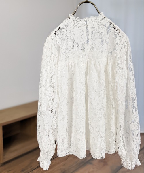 Per sist ence(パーシエンス)の「Per sist ence/パーシエンス レースプルオーバー(シャツ/ブラウス・レディース・アイボリー/オフホワイト/ブラック・FREE)」の12枚目の写真