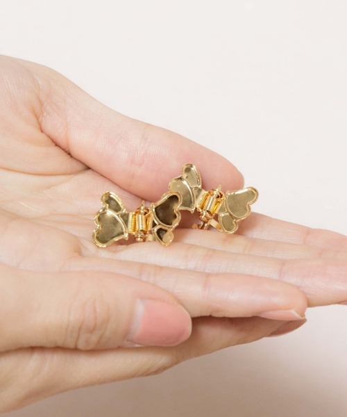 flower(フラワー)の「ハートウィングクリップ(2ピース)(バレッタ/ヘアクリップ・レディース・ゴールド・FREE)」の7枚目の写真