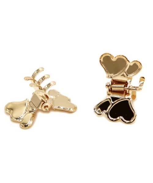 flower(フラワー)の「ハートウィングクリップ(2ピース)(バレッタ/ヘアクリップ・レディース・ゴールド・FREE)」の10枚目の写真