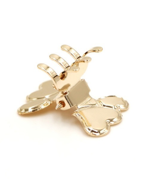 flower(フラワー)の「ハートウィングクリップ(2ピース)(バレッタ/ヘアクリップ・レディース・ゴールド・FREE)」の9枚目の写真