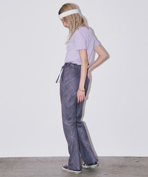 Bonjour Girl（ボンジュールガール）の「【Bonjour Girl/ボンジュールガール】 AUREVOIR　リンガーＴシャツ（Tシャツ/カットソー・レディース・ラベンダー/グリーン/イエロー・FREE）」の5枚目の写真