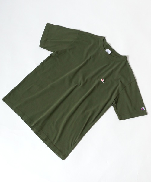 Champion（チャンピオン）の「Champion/チャンピオン ワンポイント刺繍 無地Tシャツ（Tシャツ/カットソー・メンズ・ホワイト/レモンイエロー/レンガ/ターコイズブルー/アイボリー/グレー/ネイビー/ブラウン/ブラック/ダークグリーン・S/M/L/XL）」の22枚目の写真