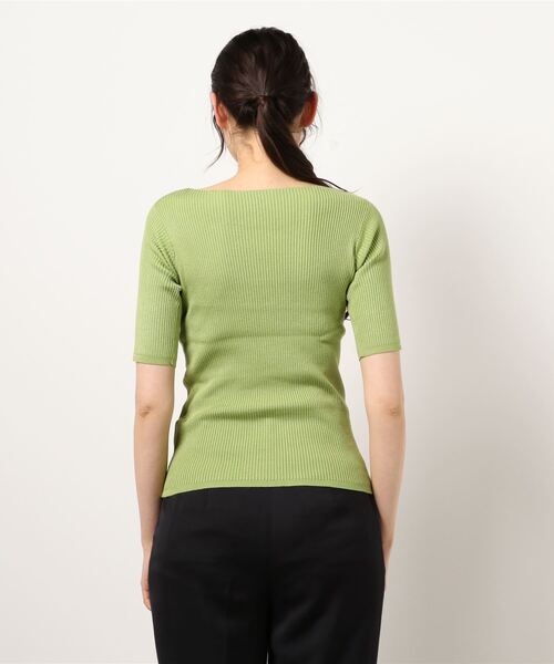 Bab(バブ)の「【WEB限定】半袖リブニットトップス(ニット/セーター・レディース・ブラック/ライトグリーン/アイボリー/グレー系その他・FREE)」の9枚目の写真