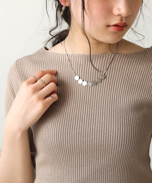 Bab(バブ)の「【WEB限定】半袖リブニットトップス(ニット/セーター・レディース・ブラック/ライトグリーン/アイボリー/グレー系その他・FREE)」の18枚目の写真