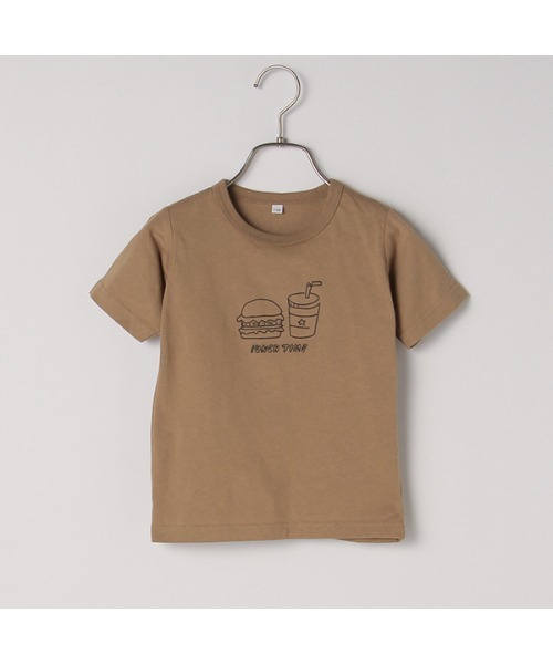 b・ROOM（ビールーム）の「【プチプラ】アソートグラフィック半袖Tシャツ（Tシャツ/カットソー・キッズ・ライトカーキ/マルチ/サックスブルー/アイボリー/キャメル/ブルーグレー/カーキ/グレー・110cm/130cm/150cm/100cm/120cm/140cm）」の12枚目の写真