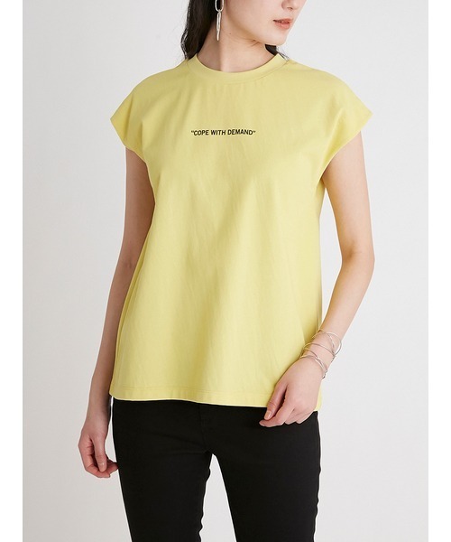 Mila Owen（ミラオーウェン）の「グラフィックプリントTシャツ（Tシャツ/カットソー・レディース・ホワイト/ベージュ/イエロー・0/1）」の3枚目の写真