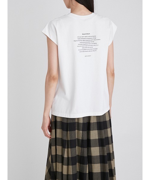 Mila Owen（ミラオーウェン）の「グラフィックプリントTシャツ（Tシャツ/カットソー・レディース・ホワイト/ベージュ/イエロー・0/1）」の5枚目の写真