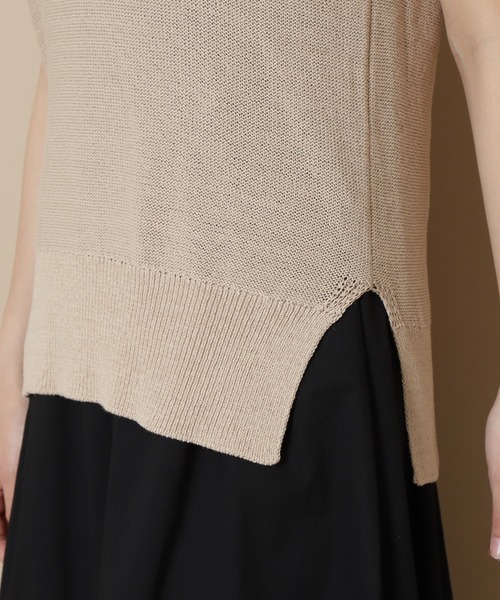 N.（N. Natural Beauty Basic）（エヌエヌナチュラルビューティーベーシック）の「◆スリーブレスＶネックニット（ニット/セーター・レディース・ブラック/ベージュ/テラコッタ・MEDIUM）」の13枚目の写真