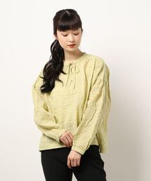 Samansa Mos2 | ドビーチェックレースブラウス(シャツ/ブラウス)