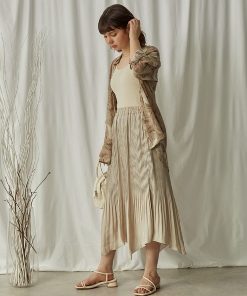 Amourire（アムリール）の「イレヘムプリーツSK（スカート・レディース・ベージュ/サックスブルー/イエロー・M）」の10枚目の写真