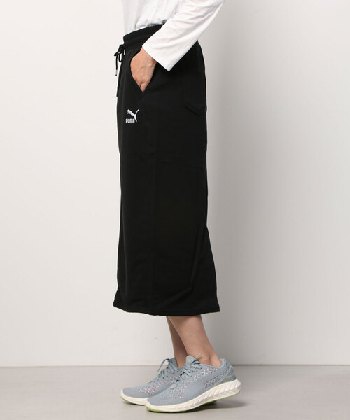 PUMA（プーマ）の「PUMA CLASSICS MIDI SKIRT / プーマ クラシックス ミディ スカート（スカート・レディース・ブラック/グレー・S/XS/M）」の5枚目の写真