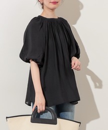 natural couture | プチプラバンドカラーバルーンブラウス(シャツ/ブラウス)