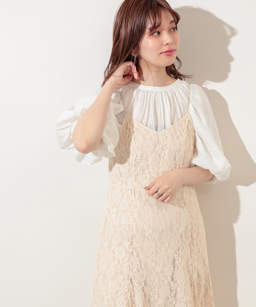 natural couture（ナチュラルクチュール）の「プチプラバンドカラーバルーンブラウス（シャツ/ブラウス・レディース・オフホワイト/ブラック/ベージュ/ミント・FREE）」の9枚目の写真