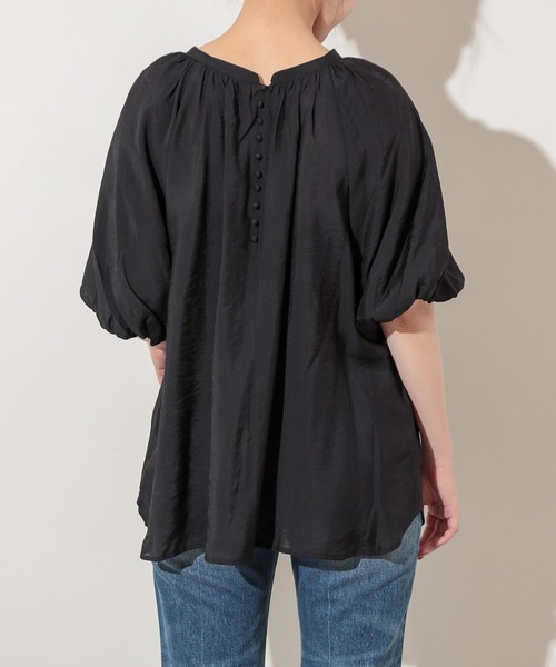 natural couture（ナチュラルクチュール）の「プチプラバンドカラーバルーンブラウス（シャツ/ブラウス・レディース・オフホワイト/ブラック/ベージュ/ミント・FREE）」の22枚目の写真