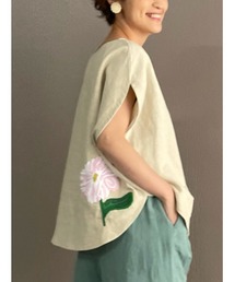 BEARDSLEY | ウシロ花刺繍マルブラウス(シャツ/ブラウス)