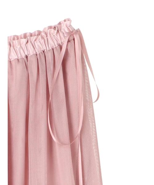 Maison de FLEUR(メゾンドフルール)の「チュールボリュームフレアスカート(スカート・レディース・ピンクベージュ/ブラック/ベージュ・FREE)」の13枚目の写真