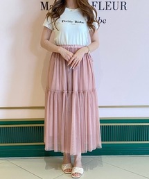 チュールボリュームフレアスカート