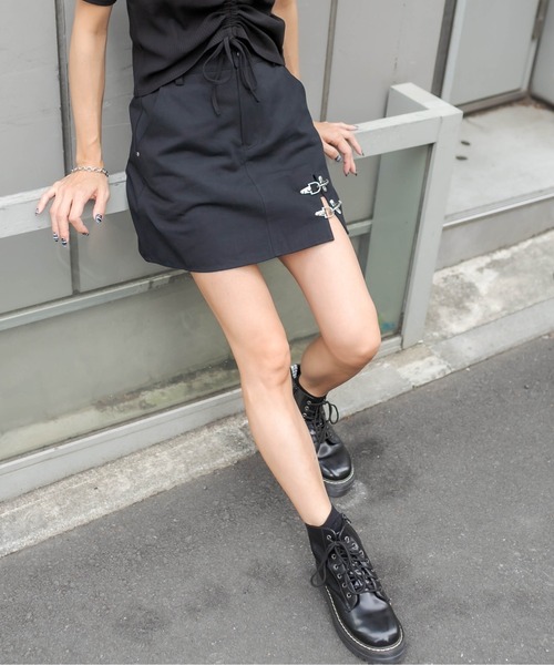 RASVOA（ラスボア）の「ファイヤーバックルミニスカート（スカート・レディース・ブラック/ベージュ/オフホワイト・FREE）」の18枚目の写真