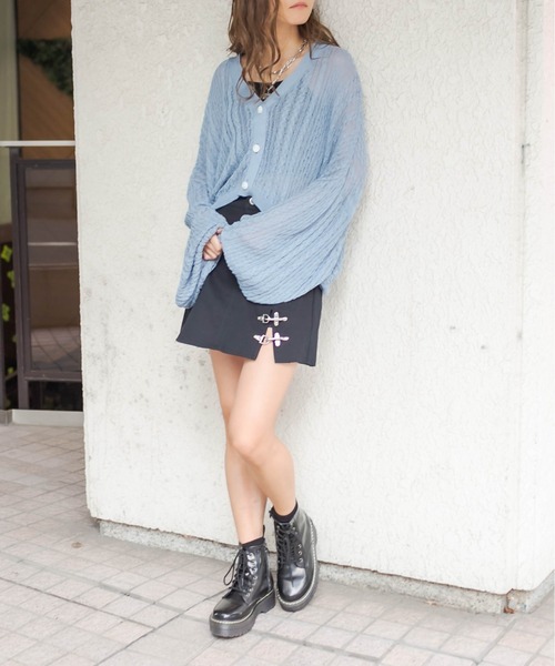 RASVOA（ラスボア）の「ファイヤーバックルミニスカート（スカート・レディース・ブラック/ベージュ/オフホワイト・FREE）」の19枚目の写真