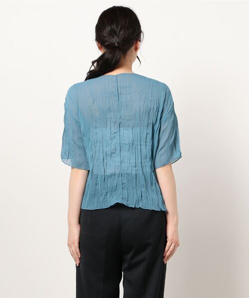 LOWRYS FARM(ローリーズファーム)の「シアープリーツプルオーバー5S 948777(Tシャツ/カットソー・レディース・オフホワイト/ブラック/パープル/ブルー/オレンジ・FREE)」の9枚目の写真