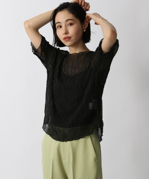 LOWRYS FARM(ローリーズファーム)の「シアープリーツプルオーバー5S 948777(Tシャツ/カットソー・レディース・オフホワイト/ブラック/パープル/ブルー/オレンジ・FREE)」の13枚目の写真