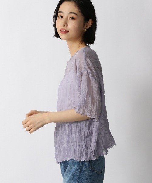 LOWRYS FARM(ローリーズファーム)の「シアープリーツプルオーバー5S 948777(Tシャツ/カットソー・レディース・オフホワイト/ブラック/パープル/ブルー/オレンジ・FREE)」の10枚目の写真