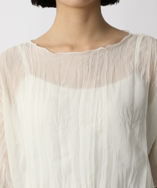 LOWRYS FARM(ローリーズファーム)の「シアープリーツプルオーバー5S 948777(Tシャツ/カットソー・レディース・オフホワイト/ブラック/パープル/ブルー/オレンジ・FREE)」の6枚目の写真