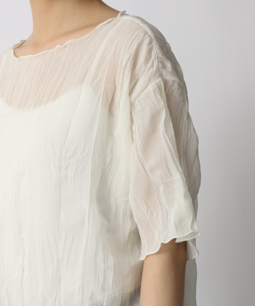 LOWRYS FARM(ローリーズファーム)の「シアープリーツプルオーバー5S 948777(Tシャツ/カットソー・レディース・オフホワイト/ブラック/パープル/ブルー/オレンジ・FREE)」の8枚目の写真