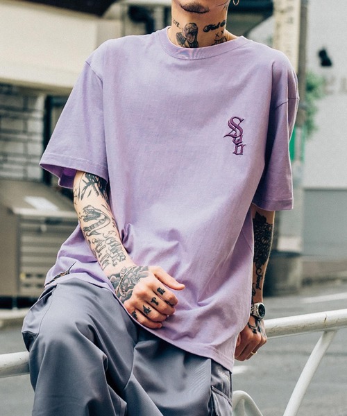 Subciety（サブサエティ）の「CROWD S/S（Tシャツ/カットソー・メンズ・ホワイト×ブルー/ブラック×ブラック/ブラック×イエロー/グレー/パープル系その他/ブラック×ブルー/スミクロ/ブルー/ホワイト/ブラック・SMALL/MEDIUM/LARGE/X-LARGE/XX-LARGE）」の10枚目の写真