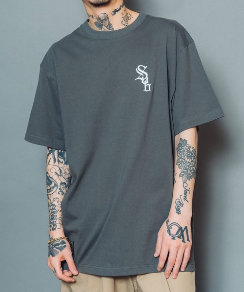 Subciety（サブサエティ）の「CROWD S/S（Tシャツ/カットソー・メンズ・ホワイト×ブルー/ブラック×ブラック/ブラック×イエロー/グレー/パープル系その他/ブラック×ブルー/スミクロ/ブルー/ホワイト/ブラック・SMALL/MEDIUM/LARGE/X-LARGE/XX-LARGE）」の7枚目の写真