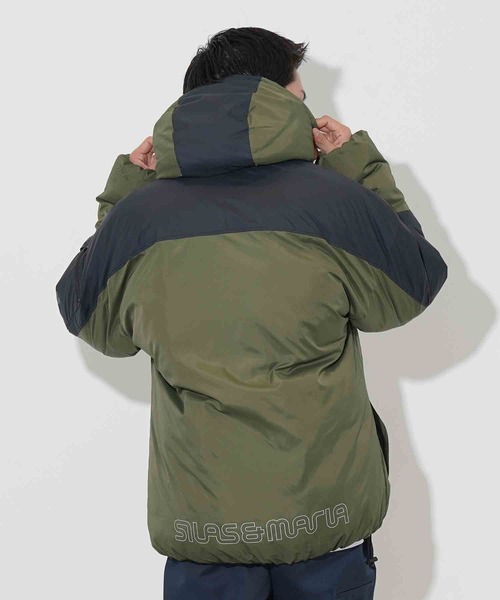 SILAS（サイラス）の「BICOLOR ZIP-UP PUFFER JACKET（ダウンジャケット/コート・メンズ・ベージュ/オリーブ・X-LARGE/MEDIUM/LARGE）」の14枚目の写真