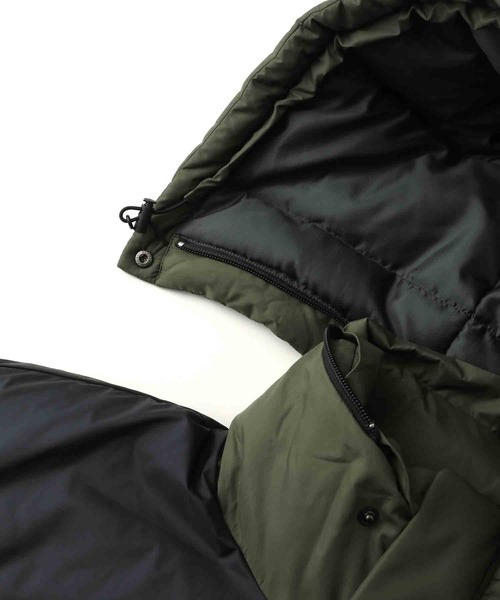 SILAS（サイラス）の「BICOLOR ZIP-UP PUFFER JACKET（ダウンジャケット/コート・メンズ・ベージュ/オリーブ・X-LARGE/MEDIUM/LARGE）」の8枚目の写真