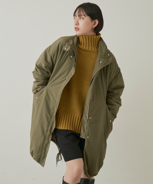 Aunt Marie's（アントマリーズ）の「M-65 / 中綿ミリタリーモッズコート  撥水加工 / ウォッシャブル（モッズコート・レディース・ブラック/カーキ/アイボリー・FREE）」の7枚目の写真