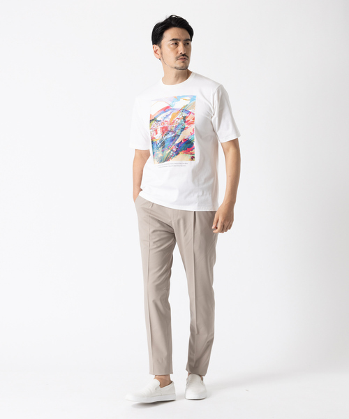 DESIGNWORKS(デザインワークス)の「フランス風景デザイン フロントプリント Tシャツ(Tシャツ/カットソー・メンズ・ホワイト/ブラック・46/48/50)」の14枚目の写真