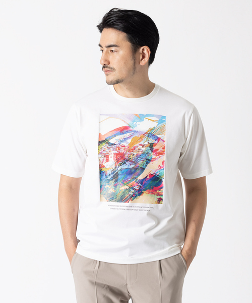 セール】フランス風景デザイン フロントプリント Tシャツ（T