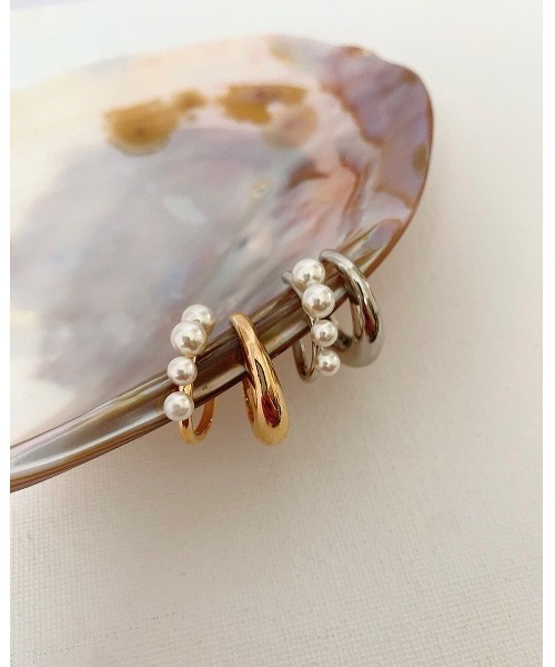 mou（モウ）の「フォーグレインズパールイヤーカフ（片耳用）（イヤーカフ・レディース・シルバー/ゴールド・FREE）」の6枚目の写真