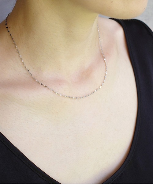 ISOLATION（アイソレーション）の「【ISOLATION / アイソレーション】SV925 Petal chain Necklace / ペタルチェーン ネックレス（ネックレス・レディース・シルバー・40cm）」の7枚目の写真