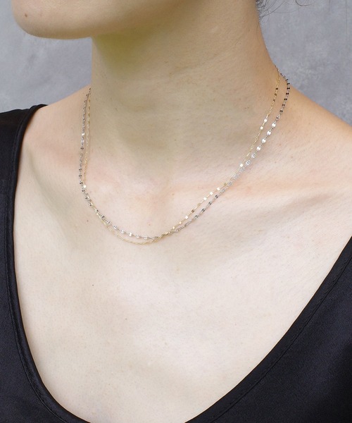 ISOLATION（アイソレーション）の「【ISOLATION / アイソレーション】SV925 Petal chain Necklace / ペタルチェーン ネックレス（ネックレス・レディース・シルバー・40cm）」の9枚目の写真