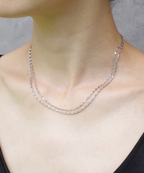 ISOLATION（アイソレーション）の「【ISOLATION / アイソレーション】SV925 Petal chain Necklace / ペタルチェーン ネックレス（ネックレス・レディース・シルバー・40cm）」の12枚目の写真