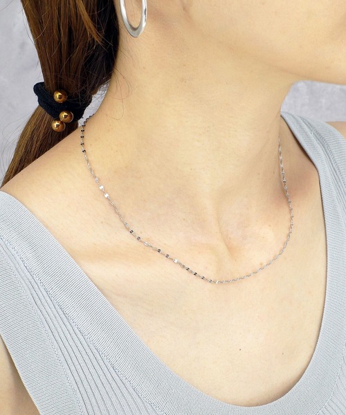 ISOLATION（アイソレーション）の「【ISOLATION / アイソレーション】SV925 Petal chain Necklace / ペタルチェーン ネックレス（ネックレス・レディース・シルバー・40cm）」の17枚目の写真