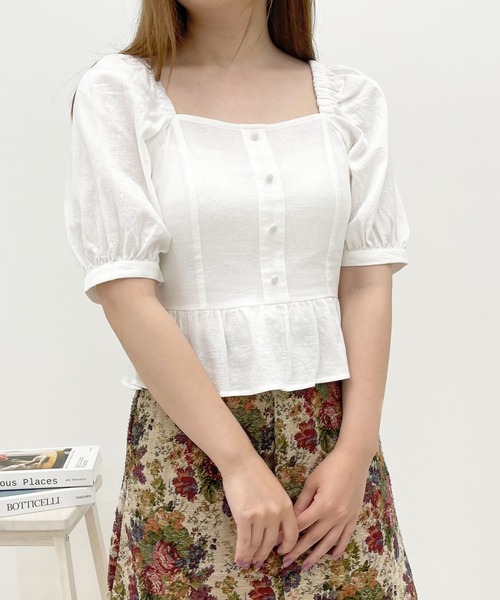 apres jour（アプレジュール）の「ペプラムトップス【ZOZOTOWN限定アイテム】（シャツ/ブラウス・レディース・オフホワイト/ライトベージュ/ミント・X-LARGE/フリー）」の6枚目の写真