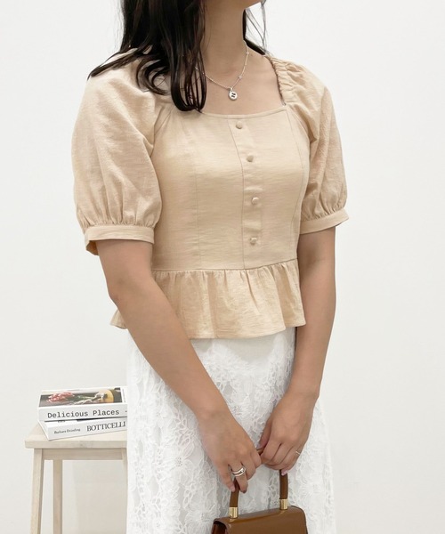apres jour（アプレジュール）の「ペプラムトップス【ZOZOTOWN限定アイテム】（シャツ/ブラウス・レディース・オフホワイト/ライトベージュ/ミント・X-LARGE/フリー）」の12枚目の写真