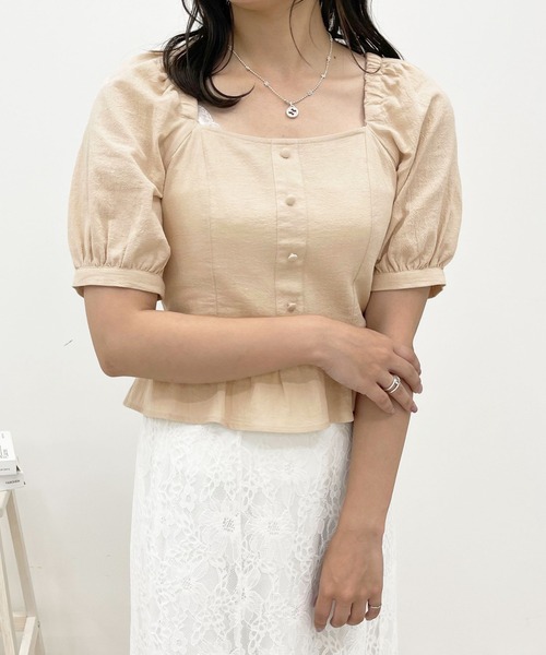 apres jour（アプレジュール）の「ペプラムトップス【ZOZOTOWN限定アイテム】（シャツ/ブラウス・レディース・オフホワイト/ライトベージュ/ミント・X-LARGE/フリー）」の15枚目の写真