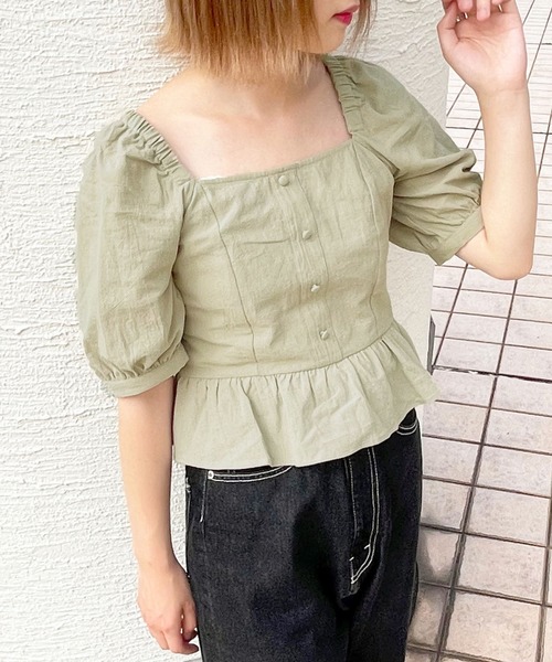 apres jour（アプレジュール）の「ペプラムトップス【ZOZOTOWN限定アイテム】（シャツ/ブラウス・レディース・オフホワイト/ライトベージュ/ミント・X-LARGE/フリー）」の20枚目の写真