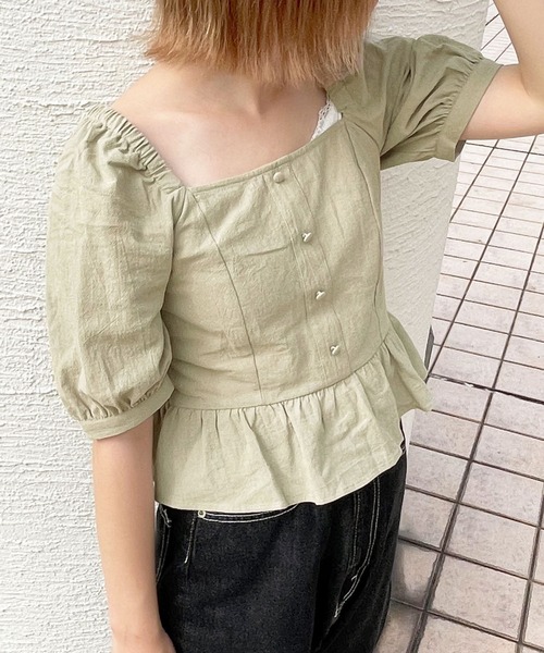 apres jour（アプレジュール）の「ペプラムトップス【ZOZOTOWN限定アイテム】（シャツ/ブラウス・レディース・オフホワイト/ライトベージュ/ミント・X-LARGE/フリー）」の22枚目の写真