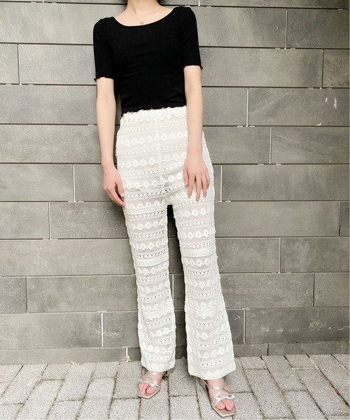 Charles Chaton（シャルルシャトン）の「バックレースアップカットソー（Tシャツ/カットソー・レディース・ピンク/ブラック・FREE）」の5枚目の写真